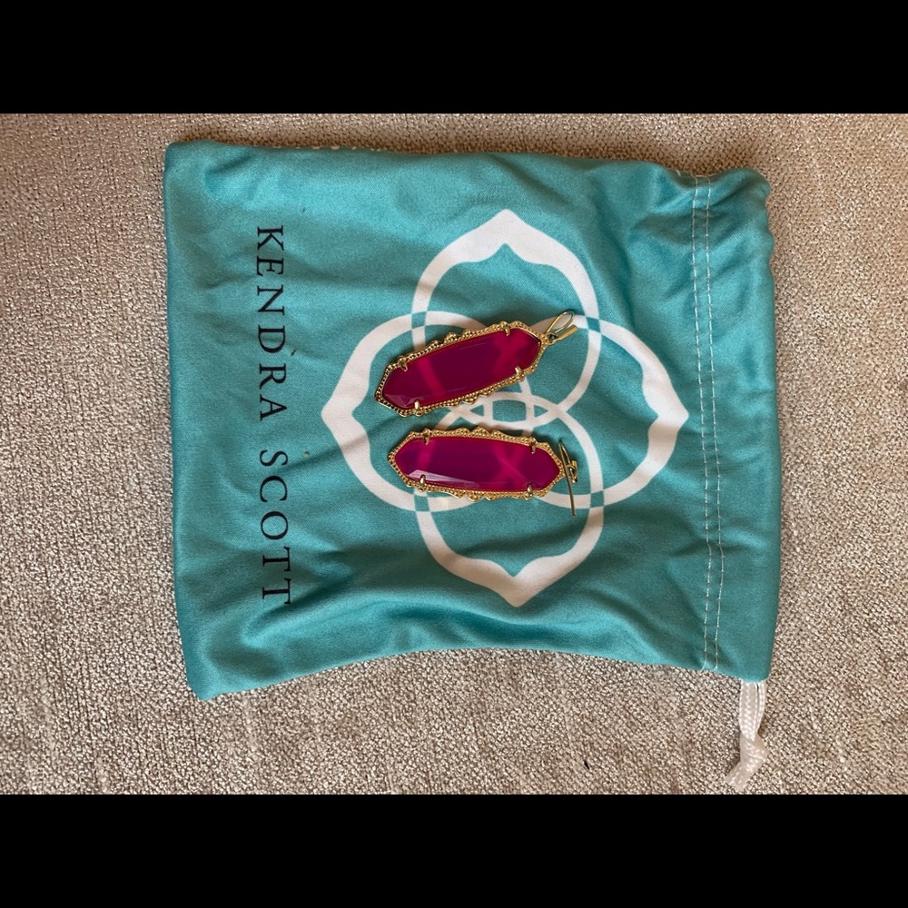 Kendra Scott pink and gold earrings